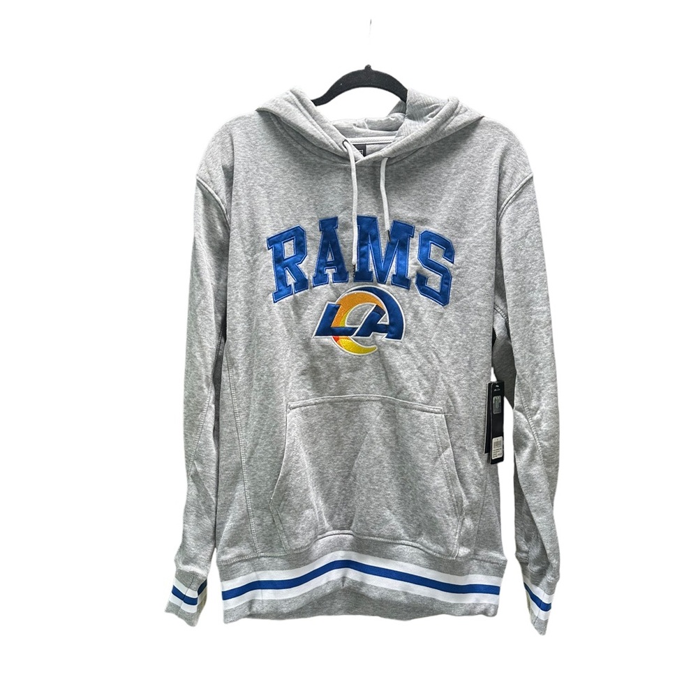NFL | LA Rams Pullover Hoodie Sweatshirt | Gray | NWT | Men’s Medium
